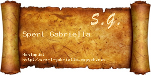 Sperl Gabriella névjegykártya