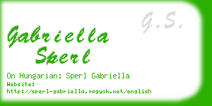 gabriella sperl business card